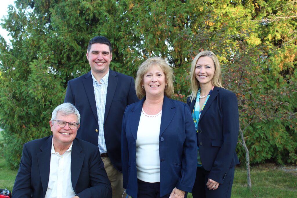 Chelsea State Bank Team -- From left, CEO John Mann, Commercial Lender Stu Mann, Executive Vice President, Mary Lee Penny and President Joanne Rau.